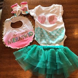 Mermaid outfit 0-6 months